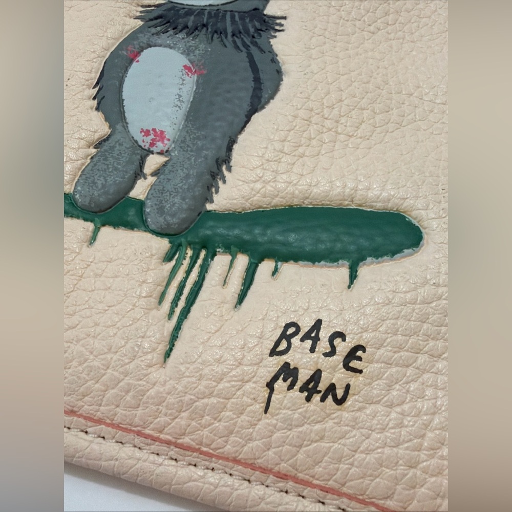 Coach X Gary Baseman LTD ED EMMANUEL HARE RAY PINK LEATHER CLUTCH BAG 216/305 - Picture 5 of 11